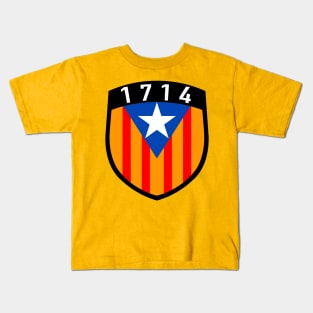 Catalunya 1714 estelada blava flag Kids T-Shirt